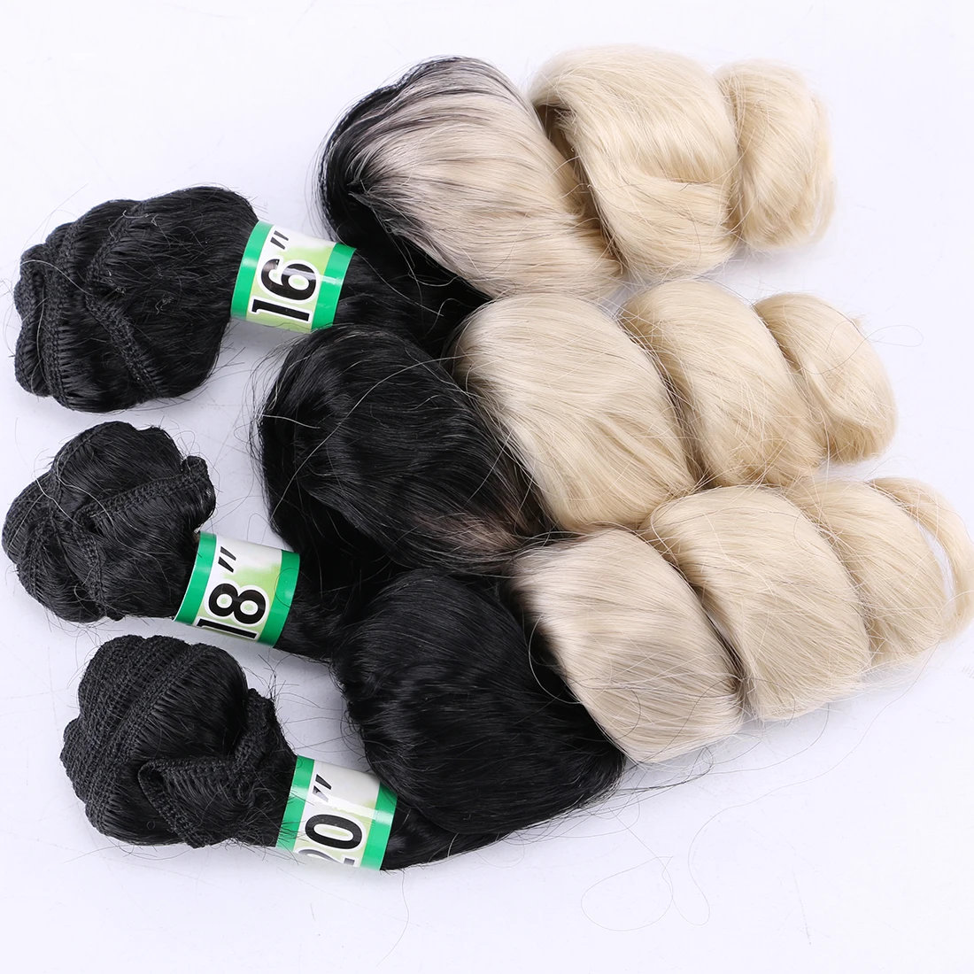borgonha onda Solta extensão do cabelo Sintético