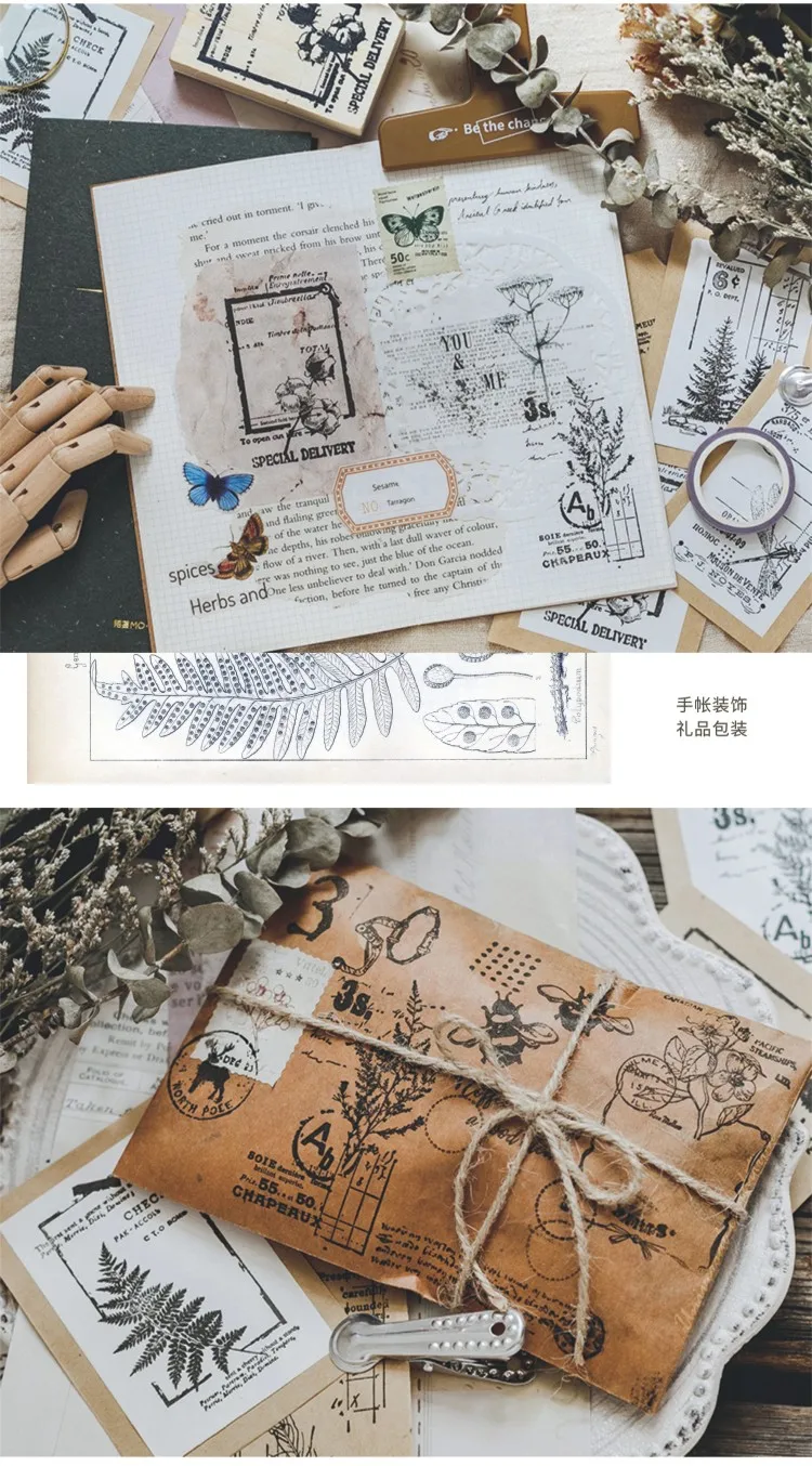 Mo. Card природа дневник деревянный штамп Декоративные DIY канцелярские товары Скрапбукинг розничная торговля
