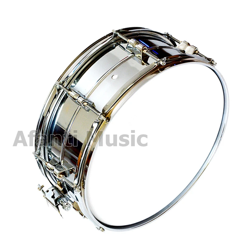 Afanti Music silver color 14 inch Stainless steel Snare Drum (ASD-100)