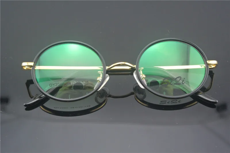 Винтажные овальные круглые металлические ацетатные оправы для очков с полным