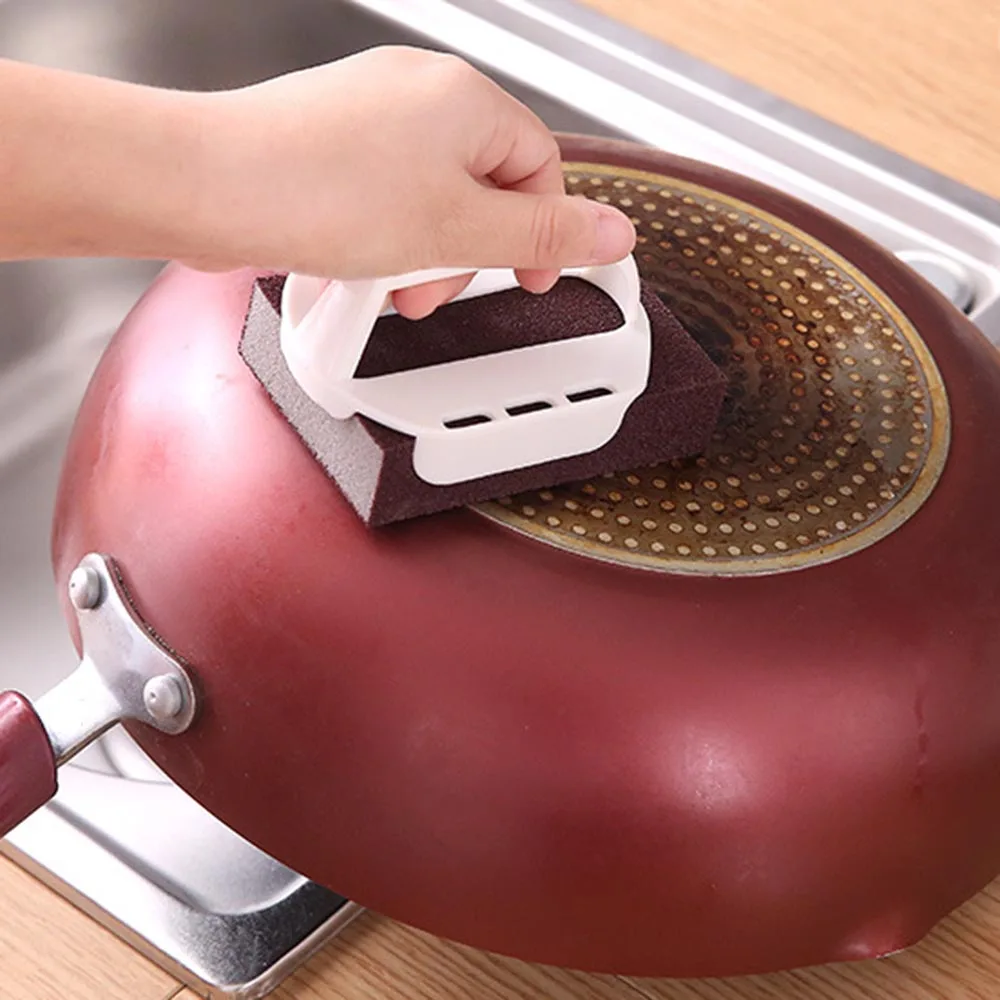 

Cleaning Sponge Carborundum Brush Dish Wash Clean Pad Rust Remover Kitchen Tool