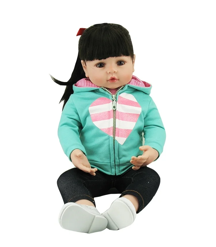 NPK Bebes Reborn doll 47 см силиконовая кукла девочка Baby игрушка Реалистичная