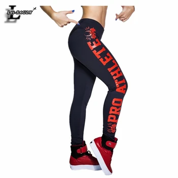 

Workout! Letter Printed Leggings For Women High Waist Gothic Skinny Brand Leggins Quick Dry Buttocks Youth Slim Pants SLgs9112