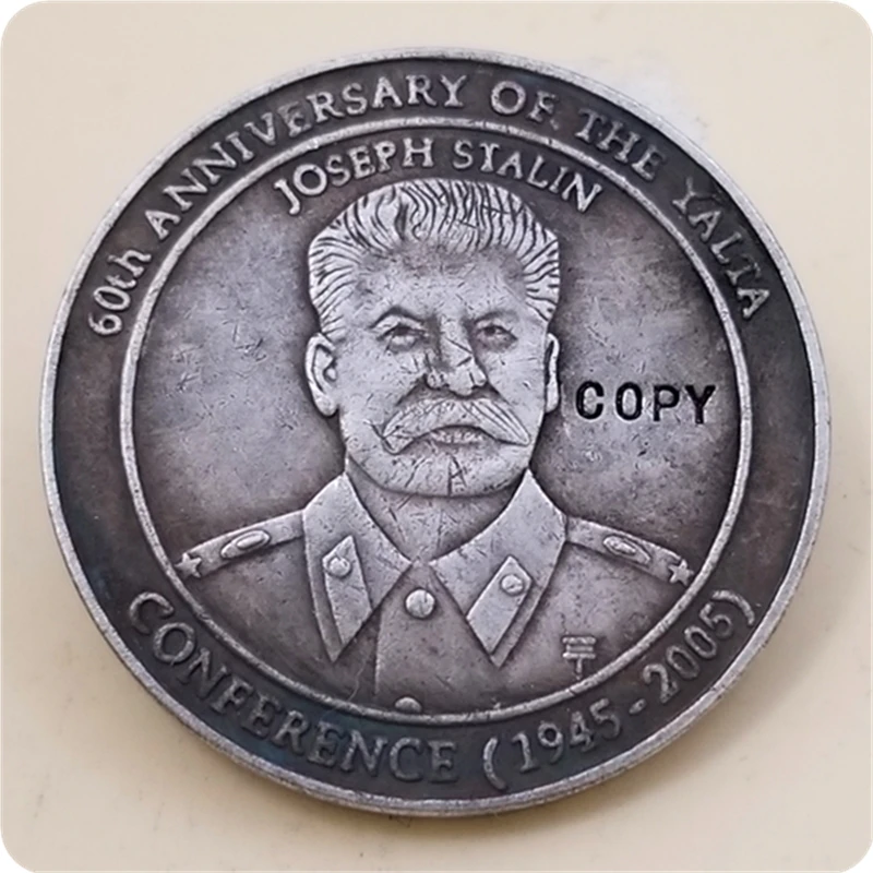 

(1945-2005)joseph stalin 60th anniversary of the yalta conference five dollars COPY COIN FREE SHIPPING
