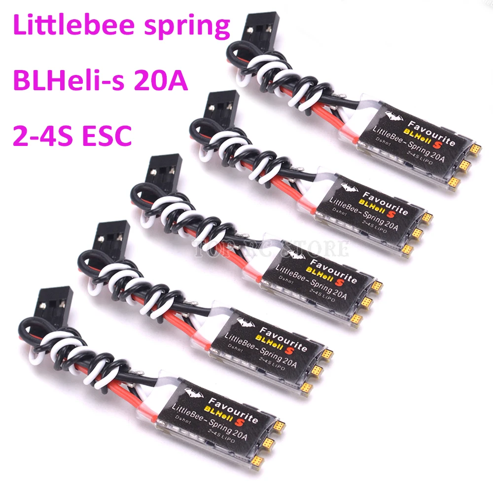 

FVT LITTLEBEE BLHeli-s SPRING 20A ESC 2-4S Supports Mulitshot DSHOT Oneshot42 OneShot125 for QAV-X 214 Martian II 220 Quadcopter