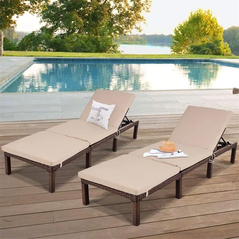 4 Position Adjule Back Rest Chaise Lounge Chair Outdoor Chaise Lounge Chair