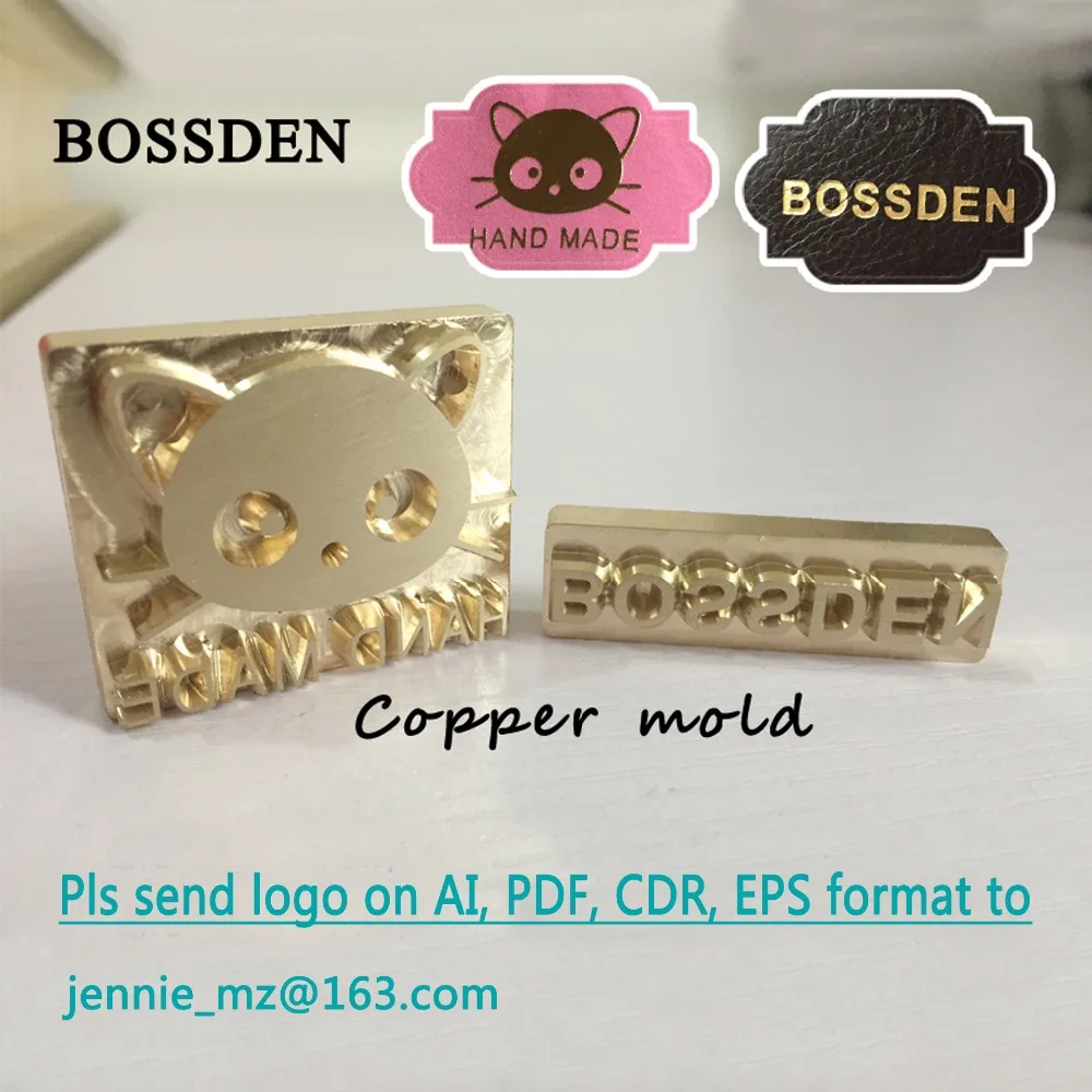 

BOSSDEN Logo Carving Tools Embossing Hot Branding Personalized Brass Mold Leather Copper Stamps Heating Wood Wedding Custom Iron