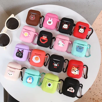 

Bluetooth Earphone Silicone Case for Apple Airpods Accessories Cartoon Handmade Protective Cover Earphone Anti-lost