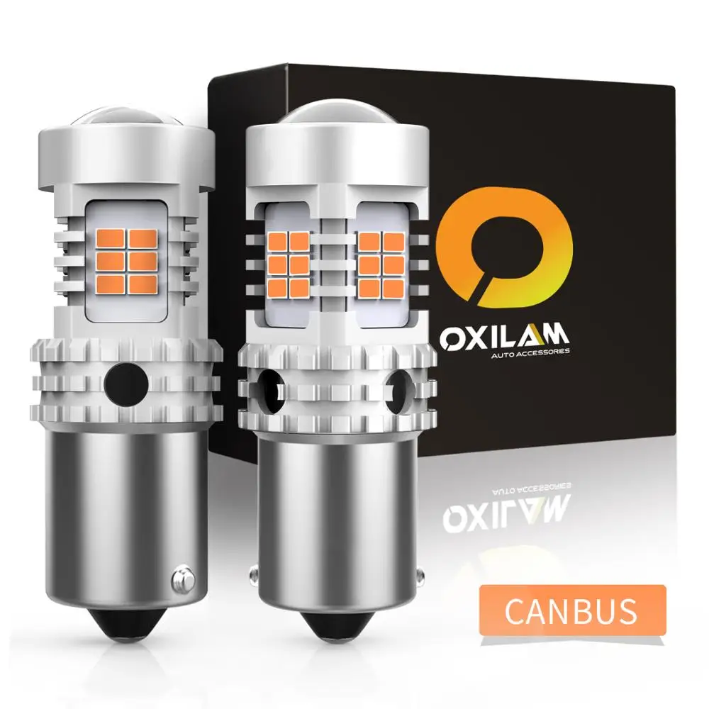 

2x T20 Led No Hyper Flash No Resistor 7440 W21W WY21W 1156 P21W BAU15S PY21W Amber Yellow 3020 LED Bulb Turn Signal Light Canbus