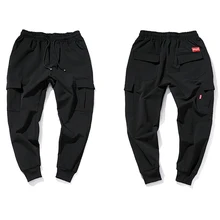 Korean version of the small foot cone type black casual pants free ironing youth versatile overalls trousers free shipping