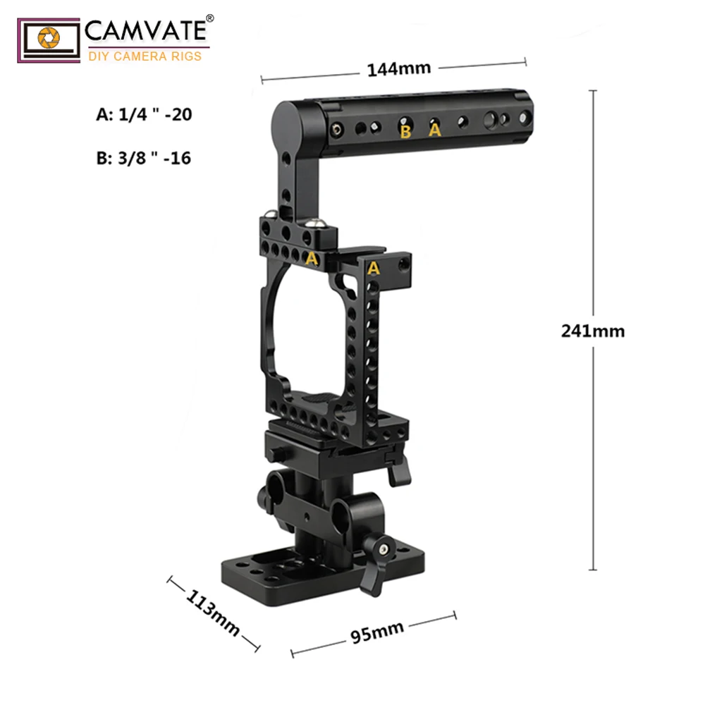 Клетка CAMVATE с QR основанием для камеры A6500 A6400 A6300 A6000 C1796 аксессуары