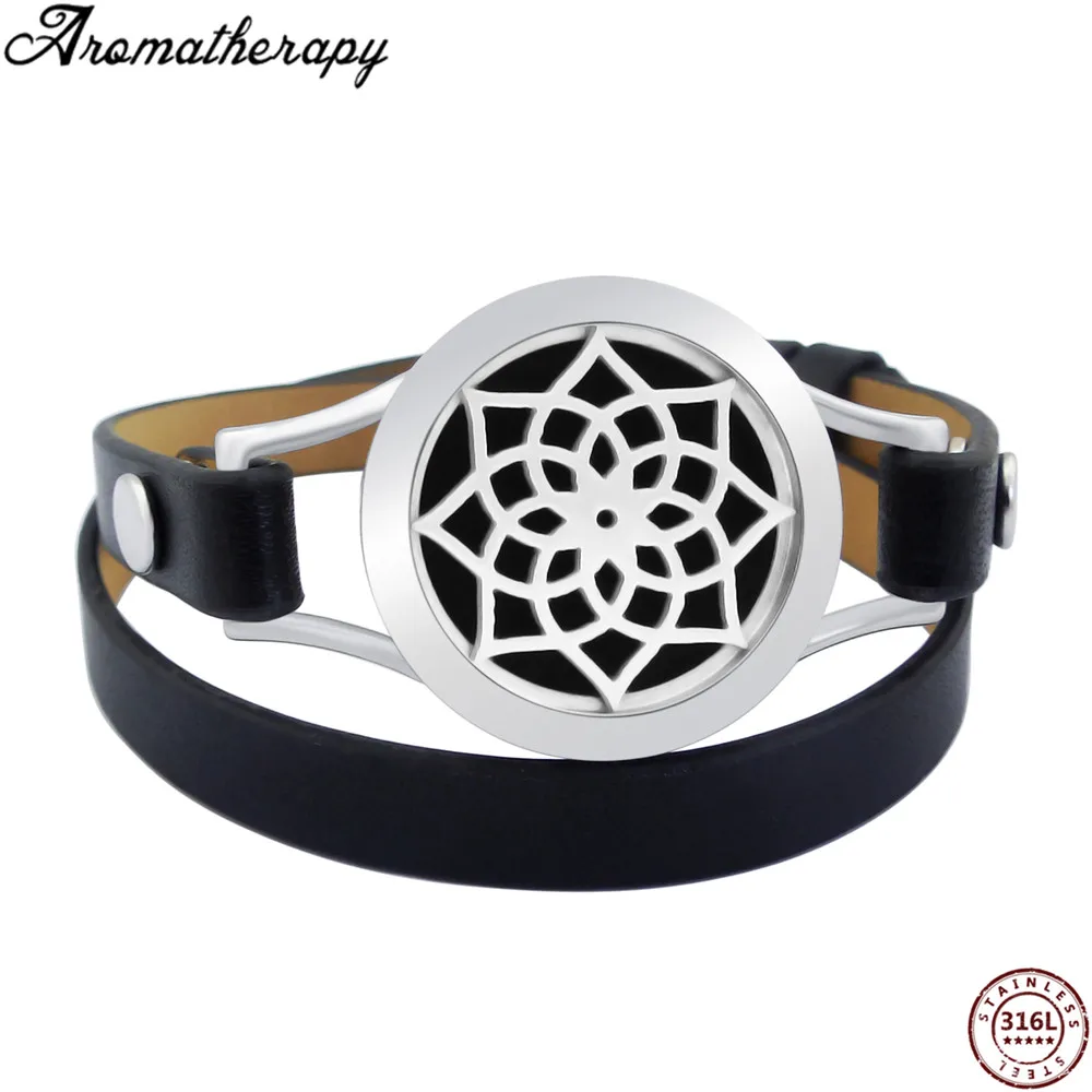 AS-002 aromatherapy leather bracelets (1)