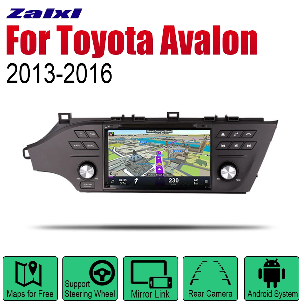 

ZaiXi Auto Radio 2 Din Android Car DVD Player For Toyota Avalon 2013~2016 GPS Navigation BT Wifi Map Multimedia system Stereo