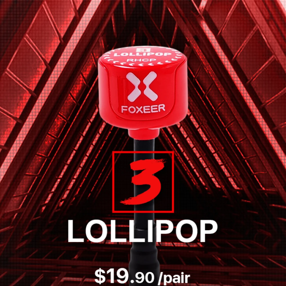 

Foxeer Lollipop 3 FPV Super Mini Antenna 5.8G SMA RP-SMA UFL Straight Angle for FPV Freestyle Frame Racing Drone RHCP