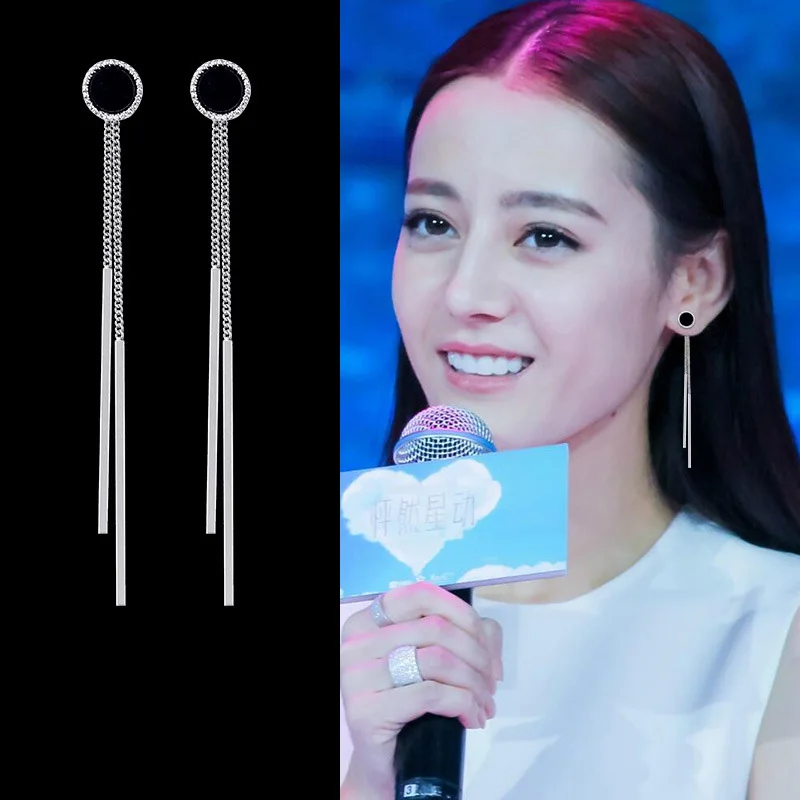 Round Clip Earrings for Women Elegant Fashion Fake Tassel Earrings No Pierced Charm Jewelry Ear Clip Gift