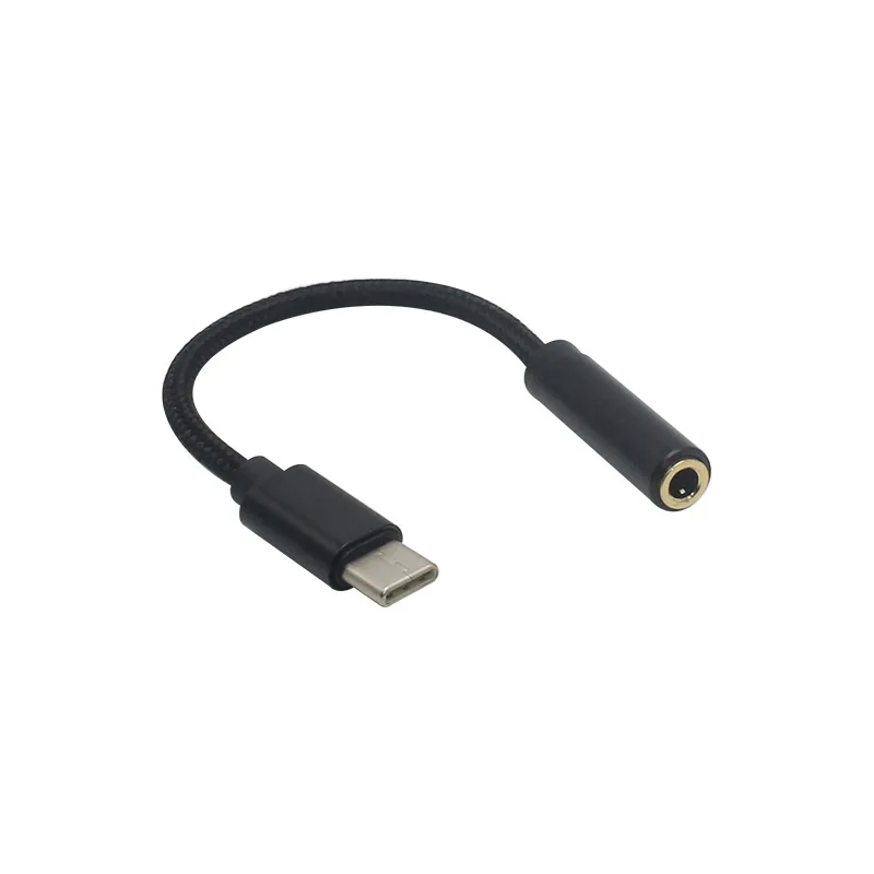

CatXaa Nylon Type-C to 3.5mm Earphone Cable Adapter AUX Audio Music Jack for Xiaomi 6 6X HUAWEI Mate10 P20 Smartisan Pro Pro2
