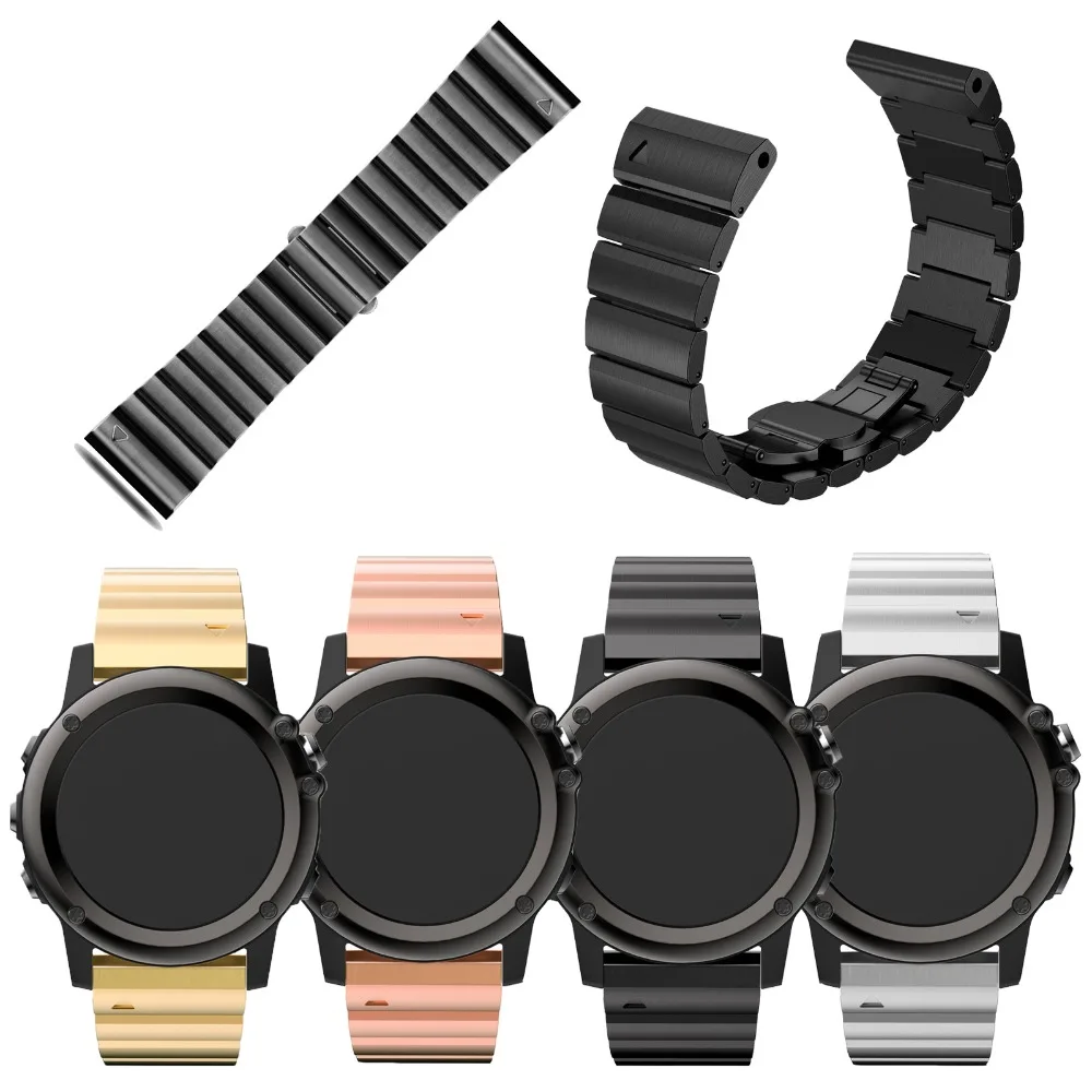 Prix pour Quatre Couleurs 26mm Largeur Classique En Acier Inoxydable Bracelet En Métal pour Garmin Bande, Bande métallique pour Garmin Fenix 3 GMFNX3BBMB Prix pour Quatre Couleurs 26mm Largeur Classique En Acier Inoxydable Bracelet En Métal pour Garmin Bande, Bande métallique pour Garmin Fenix 3 GMFNX3BBMB