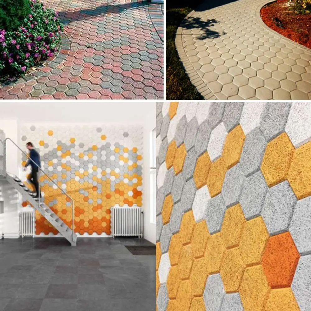 

DIY Patio Walk Maker Stepping Stone Concrete Paver Mold Reusable Path Maker Mold Garden Paving Stone Molds 30*30cm