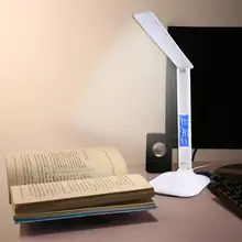 SOL светодиодный креативный складной светодиодный Настольный светильник с регулируемой яркостью и сенсорным управлением, настольная лампа с ЖК-календарем для чтения