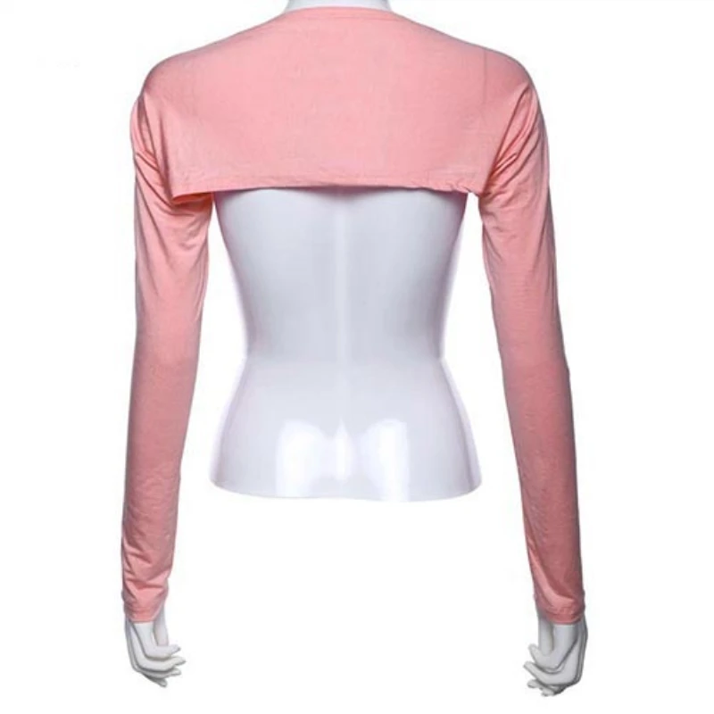 

Women Solid Cotton Stretch One Piece Shoulder Sleeve Sun Protection Arm Cover