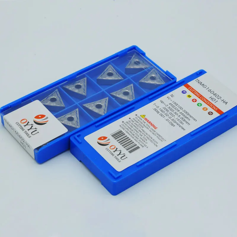

OYYU TNMG160402 TNMG160404 TNMG160408 HA H01 Turning Cutting Tools Carbide Inserts Aluminum Copper Processing