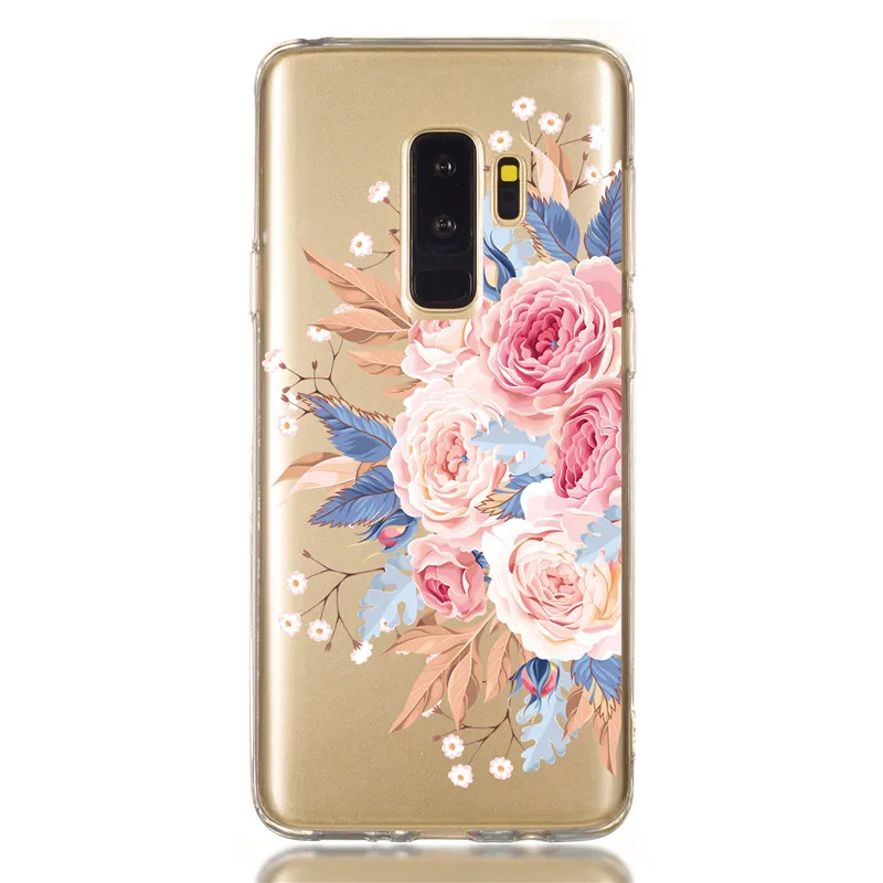 Чехол на чехол для samsung Galaxy S10 S10E S8 S9 плюс A6 J4 J6 плюс A7 A9 J3 J5 чехол с цветочным принтом в стиле ретро для девочек мягкий силиконовый чехол - Цвет: I