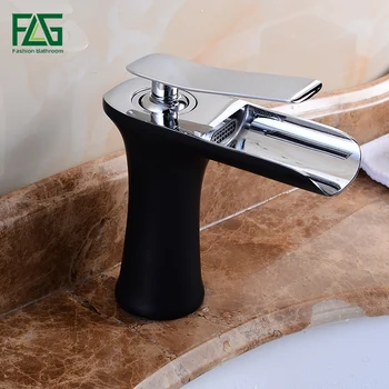 High Quality Water Saver Brass Single Hole and Single Handle Waterfall Basin Mixer Tap Faucets, Antique Bathroom Faucet wholesale and retail free shipping chrome brass big waterfall bathroom basin faucet single handle hole sink mixer tap