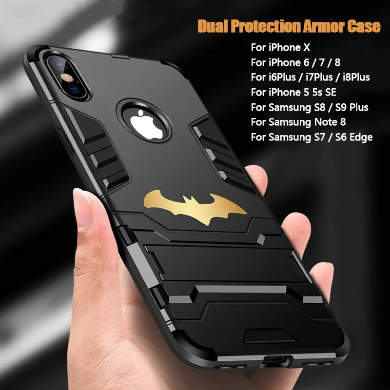 

Magnetic Phone Cases For iPhone XS Max XR Kickstand Case For Samsung Galaxy S10 S9 Plus Note 9 M10 M20 A30 A50 Shockproof Cover
