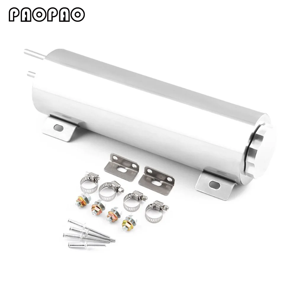 

3"x10" Universal Stainless Steel Radiator Overflow Tank Catch Can 24 ounces