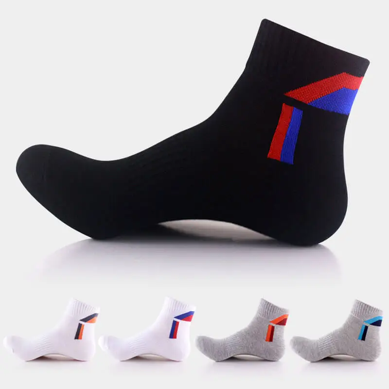 

5 Pairs Mens Sport Running Socks Crew Ankle Low Cut Sport Cotton Sock 9-12 Cycling Bowling Camping Hiking Sock 4 Colors