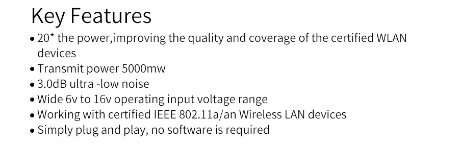 Усилитель сигнала Wifi 5,8 ГГц 5 Вт 802,11 bluetooth усилитель сигнала Wifi ретранслятор широкополосные усилители для карты беспроводного маршрутизатора