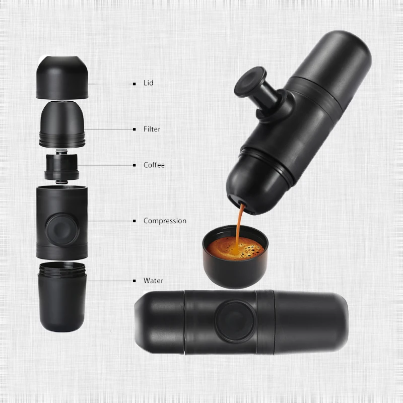 

Minipresso French Press Coffee Maker Mini Coffee Maker Portable Coffee Press machine Outdoor Coffee Pot for Car