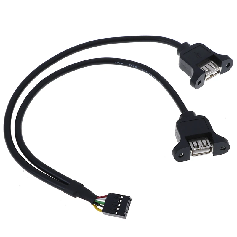 30 см Внутренняя Материнская плата 9pin шаг 2 54 мм до двойной Порты и разъёмы USB 0 с