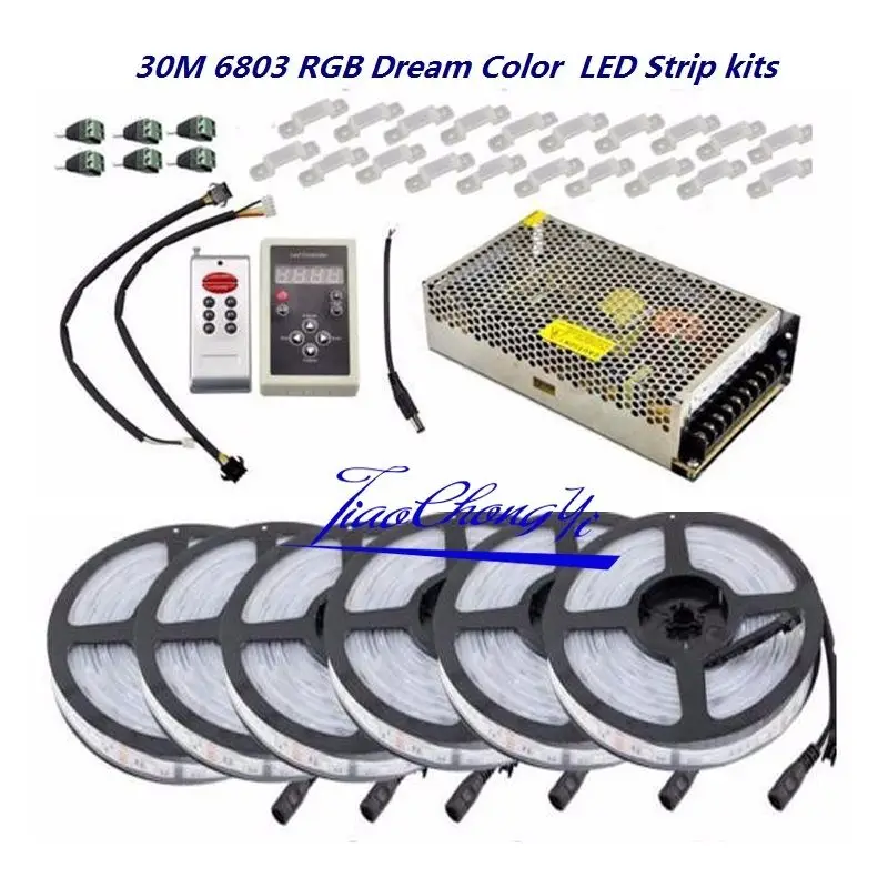 Светодиодная лента 5050 RGB Dream Color 6803 + IC RF пульт дистанционного управления адаптер питания|rgb dream color|6803 led stripdream