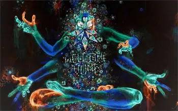 

wall haven light psychedelic colorful shining body hands Home Decoration Canvas Poster