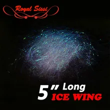 Королевский Sissi 1 мешок flytying 5 ''длинного ледяного крыла волокна ультра льда Dub baitfish стример перламутровый мерцающий бахрома мушек связывания материалов