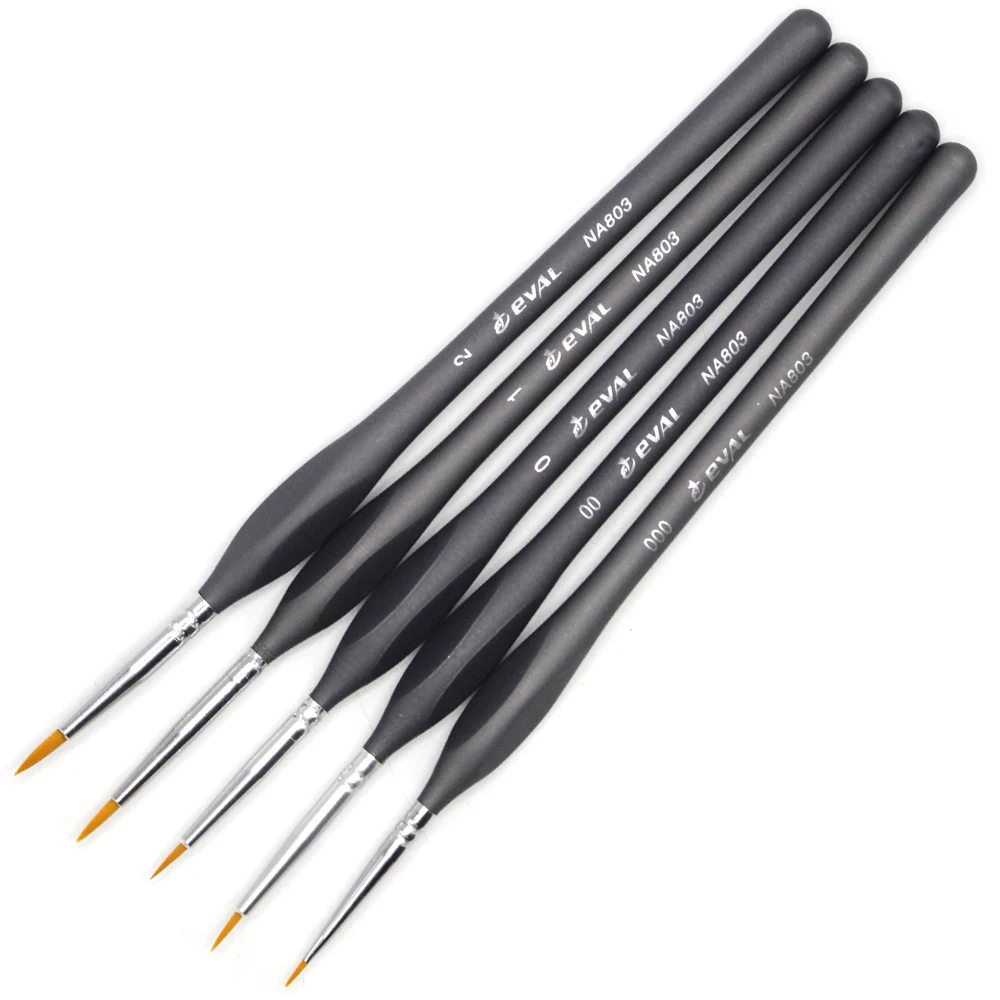 5pcs High Quality Miniature Paint Detail Brush Set for Oil Painting