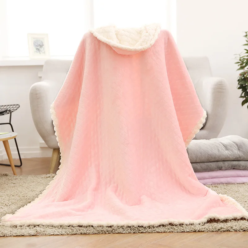Зимний плюшевый плед на диване декоративное Флисовое одеяло s Розовый Фиолетовый Белый пушистое покрывало на кровать