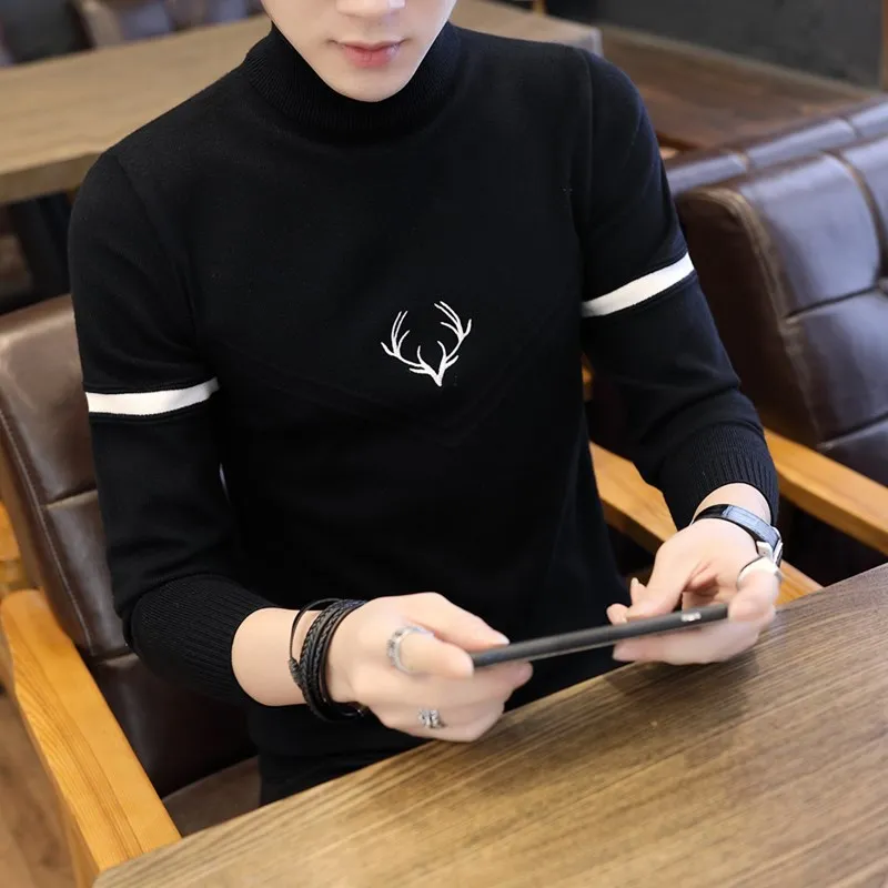 

Pullover Men 2018 New Brand Casual Sweater Men Printed Comfortable Mens Christmas Sweater Round Neck Slim Fit pull homme