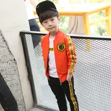 Костюм для мальчиков весна г., комплект одежды с вышивкой тигра из ленты для мальчиков, пальто+ рубашка+ штаны синего и оранжевого цвета, для детей от 4 до 12 лет