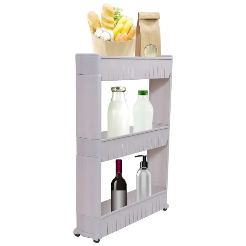 

Multipurpose Shelf With Removable Wheels Crack Rack Storage Organizer For Bathroom Kitchen Accessories Kitchen Shelf 55x72cm