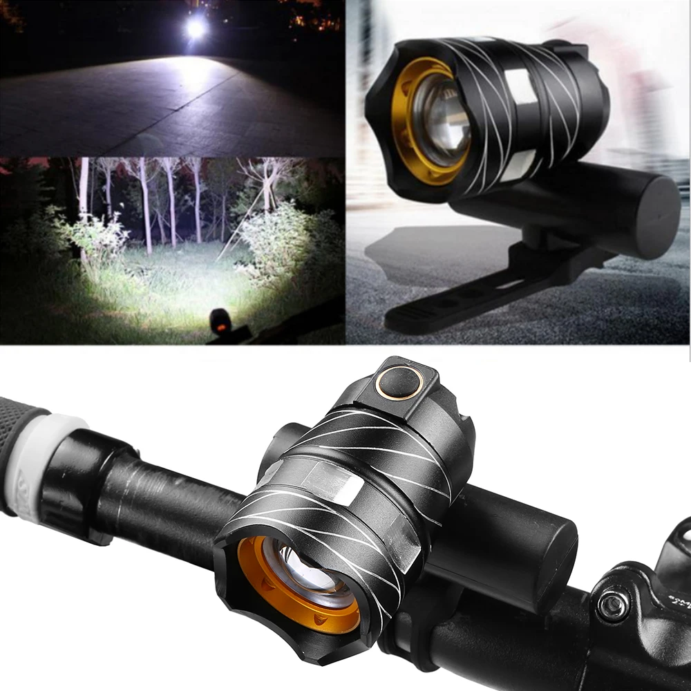 Best Metal Bike Front Light LED Bicycle Light MTB Bike Headlight Cycling Warning Flashlight with USB Cable Bicycle Accessories 9