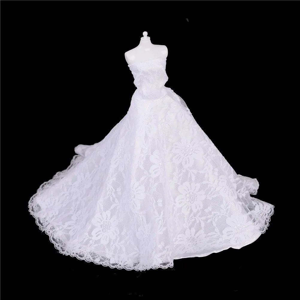 1 шт. свадебная одежда партия Принцесса роскошное свадебное платье невесты может детские игрушки ручной работы платье для дня рождения для куклы