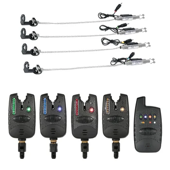 

Wireless Fishing Bite Alarms Set 1 Receiver Plus 4 Alarms for Carp Fishing with 4pcs Carp Fishing Swinger Illuminated Swinger