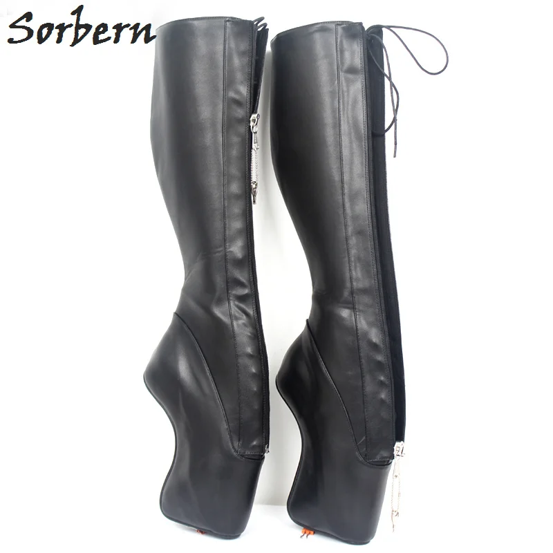 Red Zapatos 46 18 Tamaño Mujer Matt Zip Secreto Unisex 2018 Tacón Mate Fetiche Ballet Cm Sin peach Pezuña Señoras Botas Las Matt wine 36 Negro Sorbern Matt De Cuña Black zqTF0F