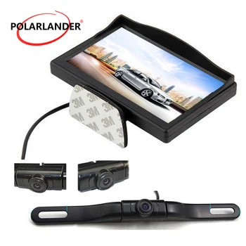 

7 LED 8 LED 5 Inch TFT GPS Wireless Transmitter Reversing Camera Parking Monitor Desktop Night Vision Long-Term Car Monitor