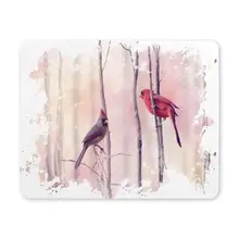 Прямоугольник Нескользящий Резиновый cartinals Perching на ветке коврик для мыши Коврик для подарка