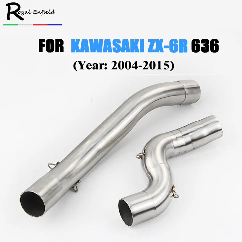 zx6r Motorcycle exhaust muffler link pipe for kawasaki zx6r zx 6r 2004 2005 2006 2007 2008 2009 2010 2011 2012 2013 2014 2015 zx6r Motorcycle exhaust muffler link pipe for kawasaki zx6r zx 6r 2004 2005 2006 2007 2008 2009 2010 2011 2012 2013 2014 2015