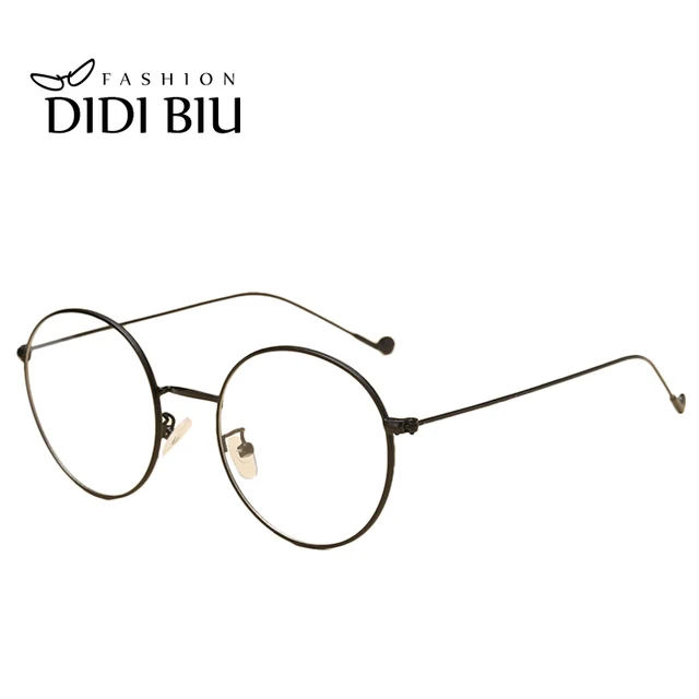 DIDI Vintage Round Clear Eyeglasses Women Men Brand Designer Super Light Glasses 7 Color Slim Alloy Frame Korea Eye Glasses W785