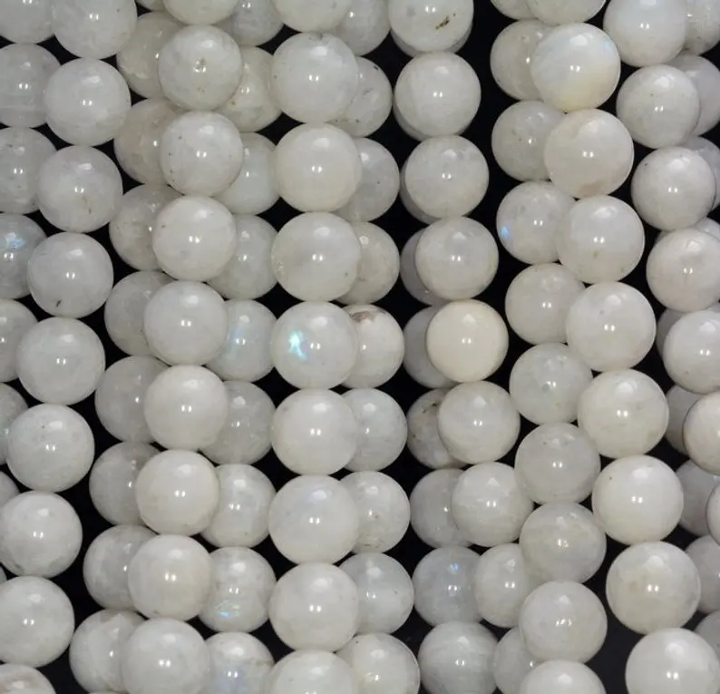 Natural Rainbow Moonstone Gemstone Round Beads For Jewelry Making 15"6mm 8mm 10m 